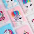 دفتر پولیشی دانش آموزی مدل یونیکورن/اسب تکشاخ کد 40026619 zgmyc kids cute unicorn diary journal rainbow fuzzy plush notebook writing planner for school office supplies