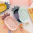 هولدرصابون/جاصابونی پینترستی کد 78555207 soap holder creative pineapple shape drain soap box soap storage box easy clean soap dishes holder bathroom supply