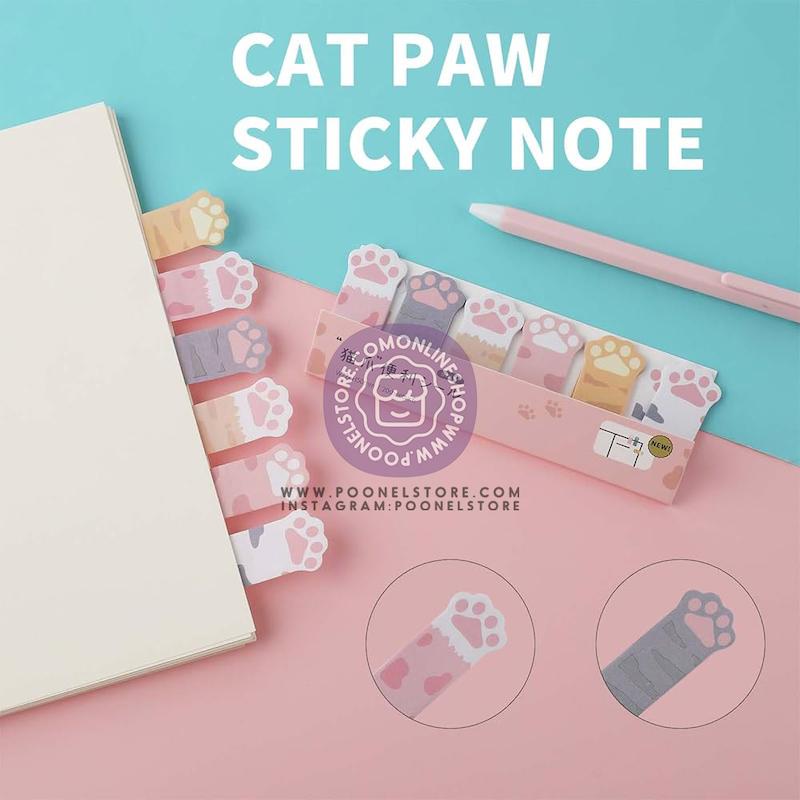 کاغذ یادداشت پینترستی انیمال، استیک نوت فانتزی چسب دار مدل پنجه گربه Cute Sticky Notes Animal Self Adhesive Notepad Cartoon Notepad Cute Shapes Markers FlaGs Tabs Accessories Cartoon Sticky Notes Indexes Tabs Self Adhesive Sticky Notes