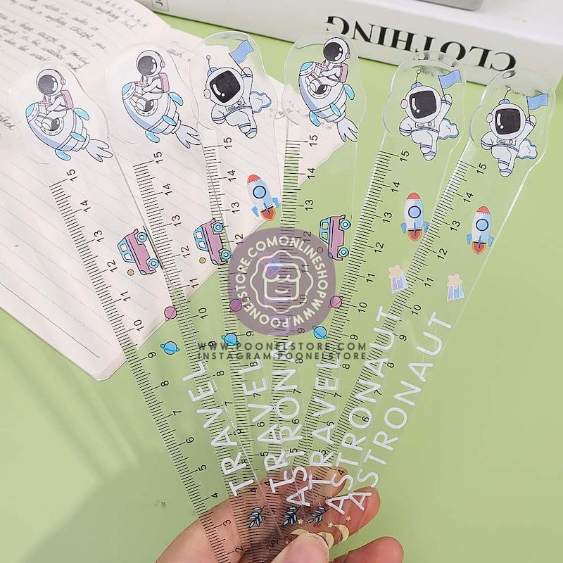 خطکش کریستال فانتزی/پینترستی 15 سانتیمتر کد 44410244 student ins ruler cartoon cute 15cm plastic comic scale painting measuring tool office school supplies
