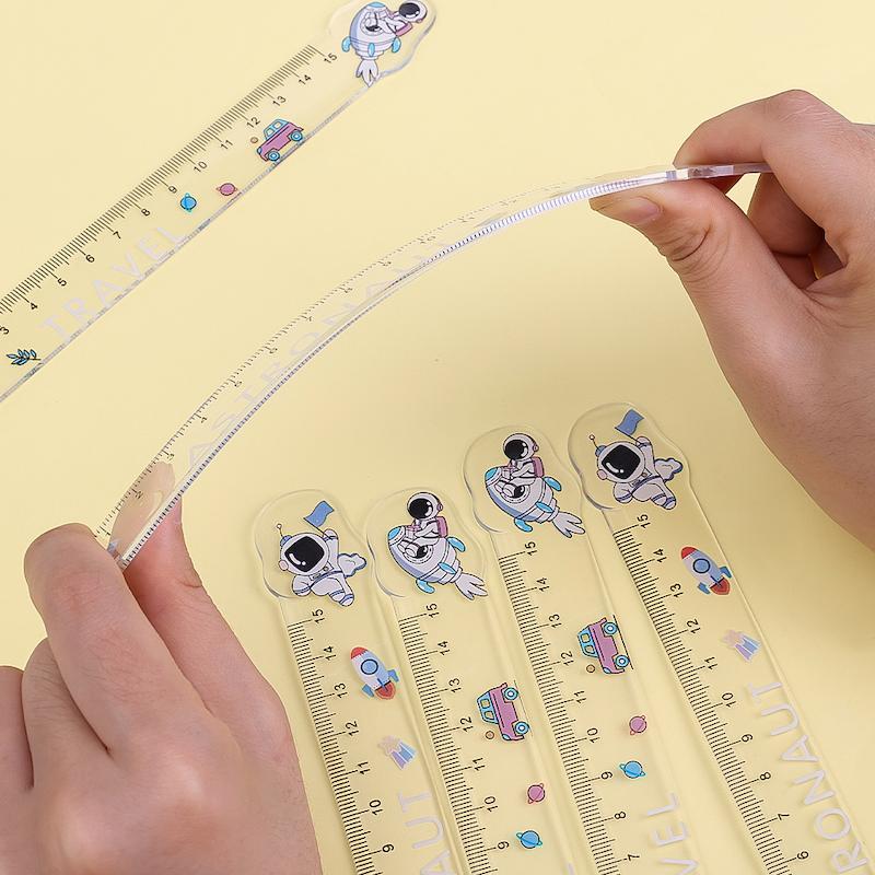 خطکش کریستال فانتزی/پینترستی 15 سانتیمتر کد 44410244 student ins ruler cartoon cute 15cm plastic comic scale painting measuring tool office school supplies