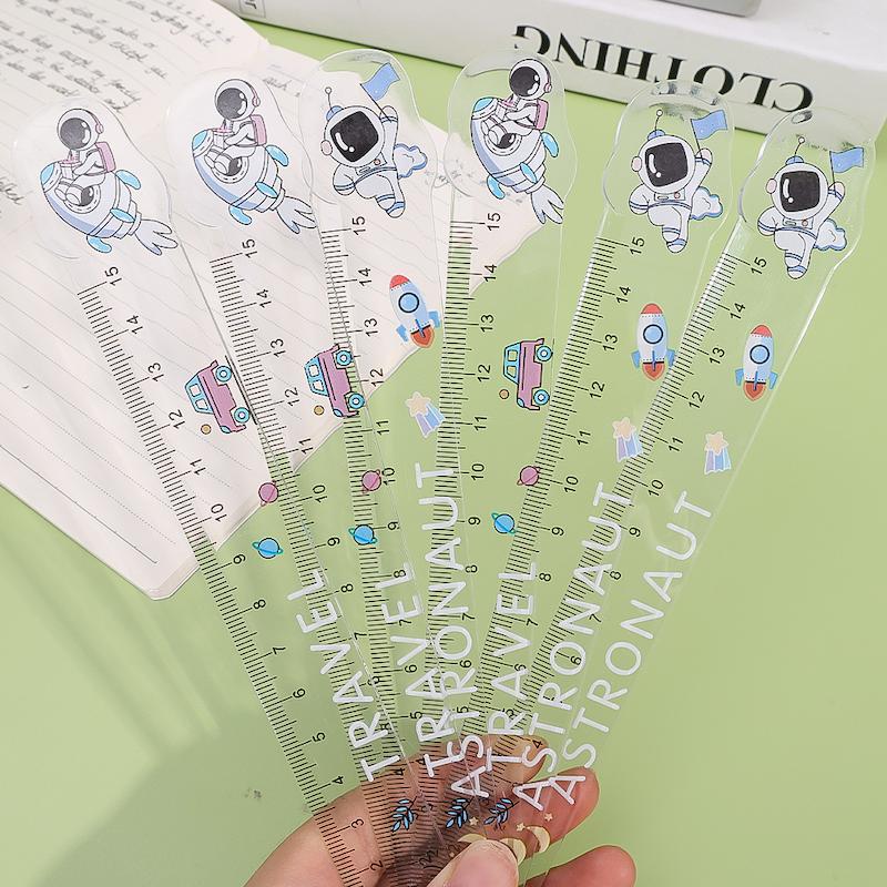 خطکش کریستال فانتزی/پینترستی 15 سانتیمتر کد 44410244 student ins ruler cartoon cute 15cm plastic comic scale painting measuring tool office school supplies
