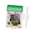 دفتریادداشت و طراحی مشکی مدل اسکرچ نوت بووک کد 41529985 art bundle kids stationery notebook sketch scratch paper drawing note book ideal for school art projects and creative fun