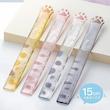 خطکش فانتزی/خط کش پینترستی فانتزی کریستال مدل پنجه گربه کد 78411109 twingo plastic cat paw straight rulers clear cute ruler school student ruler office measuring ruler drafting tools for drawing measuring black