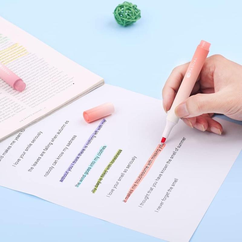 ماژیک هایلایتر پینترستی/ماژیک علامت زن پاستیلی بسته 4 عددی کد 99960244 dreamy cute highlighter marker students stationery www.poonelstore.com