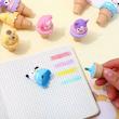 ماژیک هایلایترفانتزی/ماژیک علامت زن پینترستی بسته ۴ عددی کد 44310093 cute student animation characters highlighter markers stationery pack of 4 www.poonelstore.com