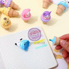 ماژیک هایلایترفانتزی، ماژیک علامت زن پینترستی بسته ۴ عددی cute student animation characters highlighter markers stationery pack of 4 www.poonelstore.com