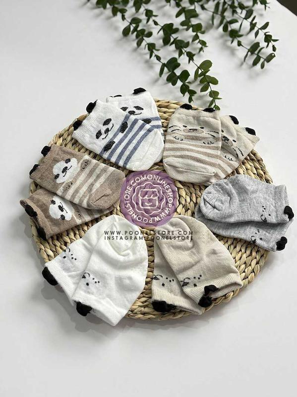 جوراب نخی استپ دار بچه فری سایز نوزادی تا دوسال cute socks made of yarn and cotton suitable for children free size www.poonelstore.com