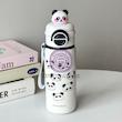 فلاسک پاندا نی نوش و آسان نوش درب قفل دار دارای بند دستی حجم 500 میلی لیتر cute panda easy drinking flask with straw lockable lid and hand strap 500 ml code 20036230