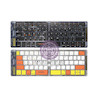 کیبورد وایرلس/بی سیم تاشو پرودو کد 94103028 porodo crystal shell wireless keyboard compatible with windows & ios & android & mac 80mAh 10m bluetooth range scissor key switches leather backcase type-c charging