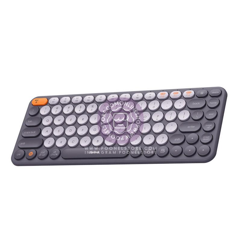 کیبورد وایرلس بیسوس/ کیبورد بی سیم بیسوس سه حالته مدل k01a کد 30907845 baseus K01A clavier wireless tri-mode keyboard baby B00955503413 www.poonelstore.com
