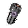 آداپتور شارژر فندکی خودرو پرودو توان 50 وات دارای دو پورت کد 78441028 porodo 50W dual port car charger PD 20W QC3.0 30W with USB C to USB C cable 50W total output USB A and USB C outputs compact and portable www.poonelstore.com