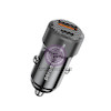 آداپتور شارژر فندکی خودرو پرودو توان 50 وات دارای دو پورت کد 78441028 porodo 50W dual port car charger PD 20W QC3.0 30W with USB C to USB C cable 50W total output USB A and USB C outputs compact and portable www.poonelstore.com