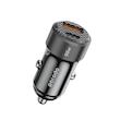 آداپتور شارژر فندکی خودرو پرودو توان 50 وات دارای دو پورت کد 78441028 porodo 50W dual port car charger PD 20W QC3.0 30W with USB C to USB C cable 50W total output USB A and USB C outputs compact and portable www.poonelstore.com