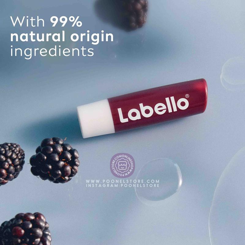 بالم لب روزانه لبلو رطوبت رسانی 24 ساعته رایحه بلک بری کد 65659870 labello fruity shine blackberry 4.8 g with a blackberry aroma www.poonelstore.com