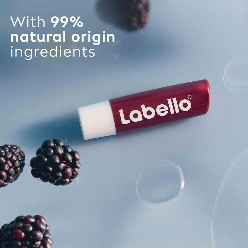 بالم لب روزانه لبلو رطوبت رسانی 24 ساعته رایحه بلک بری کد 65659870 labello fruity shine blackberry 4.8 g with a blackberry aroma www.poonelstore.com