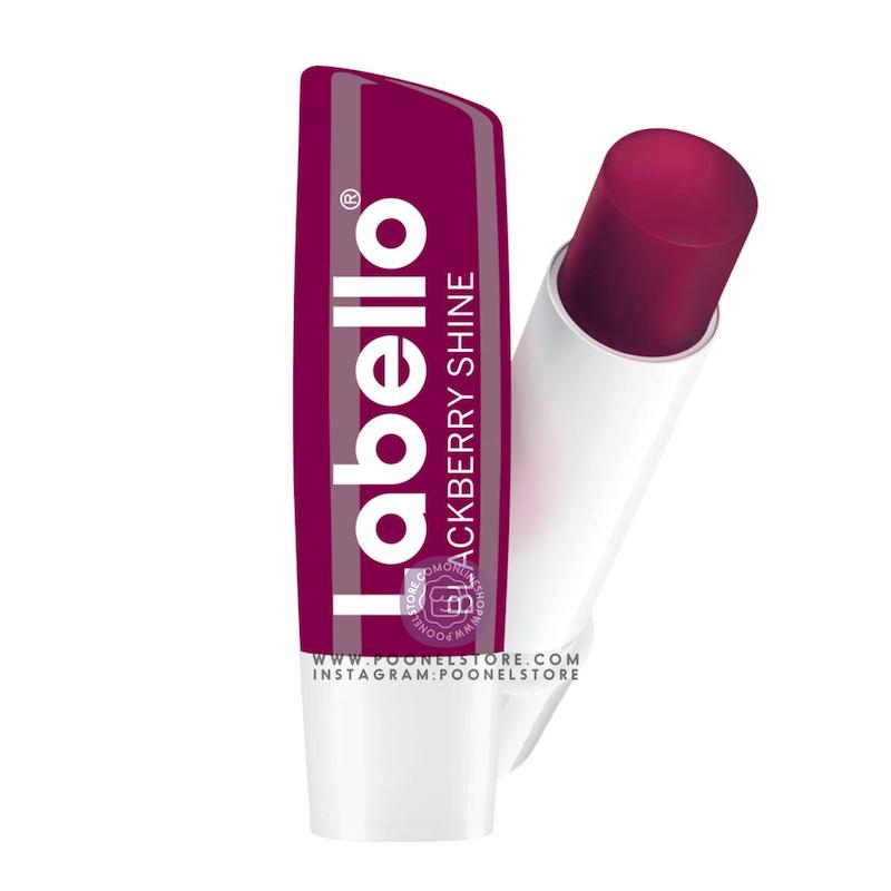 بالم لب روزانه لبلو رطوبت رسانی 24 ساعته رایحه بلک بری کد 65659870 labello fruity shine blackberry 4.8 g with a blackberry aroma www.poonelstore.com