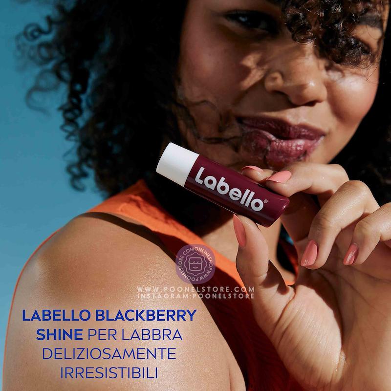 بالم لب روزانه لبلو رطوبت رسانی 24 ساعته رایحه بلک بری کد 65659870 labello fruity shine blackberry 4.8 g with a blackberry aroma www.poonelstore.com