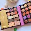 پالت همه کاره آرایشی سایه چشم، رژ لب، سایه ابرو توتوتایم tutu time highlighter eye brow blusher eye shadow & lipstick all in one makeup palette www.poonelstore.com