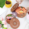 لانچ باکس ظرف نگهداری درب دار سه تکه لاین فرندز پوونل‌استور line friends family products www.poonelstore.com