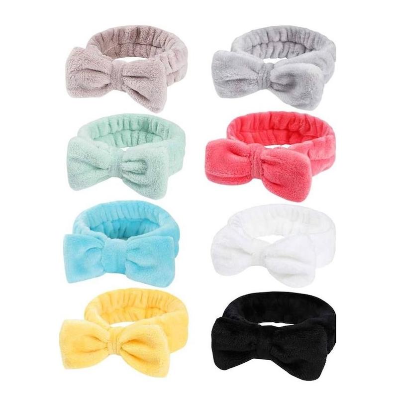 هدبند حوله ای فانتزی دخترونه طرح پاپیون، هدبند پینترستی پاستیلی وارداتی کد 88909452 cute papion headband girls style www.poonelstore.com