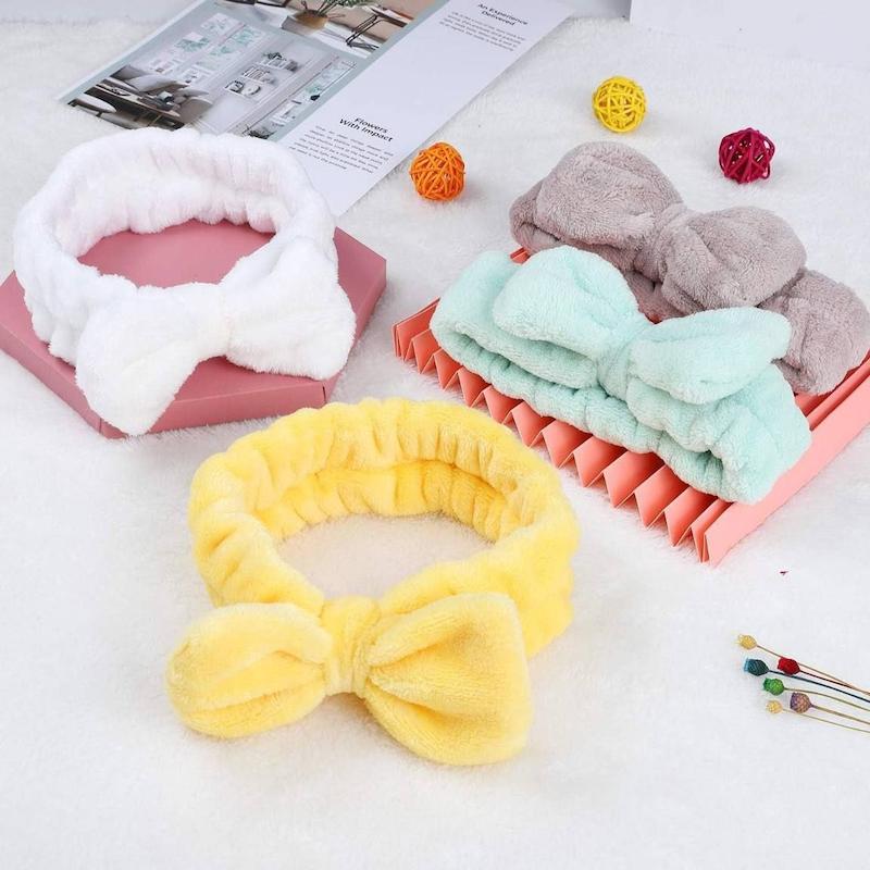 هدبند حوله ای فانتزی دخترونه طرح پاپیون، هدبند پینترستی پاستیلی وارداتی کد 88909452 cute papion headband girls style www.poonelstore.com