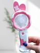 مینی فن دستی پرتابل پینترستی، مینی فن قابلیت هولدر موبایل پینترستی کد 49510648 kipas angin genggam tangan motif bunga 2in1+holder penyangga hp handy mini fan portable rechargeable elektrik karakter lucu