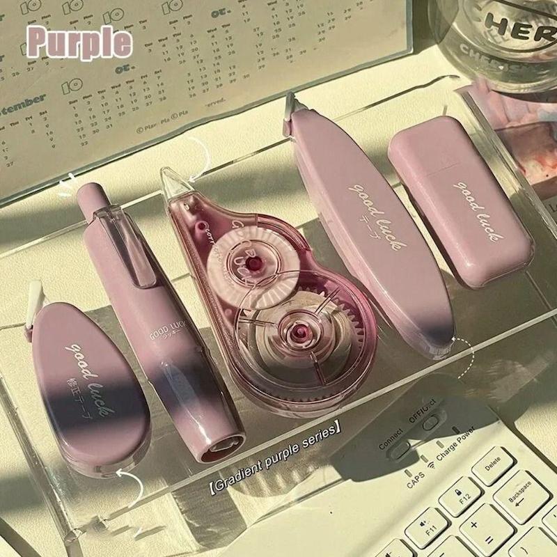 ست غلط گیرنواری پینترستی بسته 5 عددی کد 65999852 cute 5 pcs correction tape set cute design tippex pen large capacity smooth mute whiteout correction tape for home school office supplies