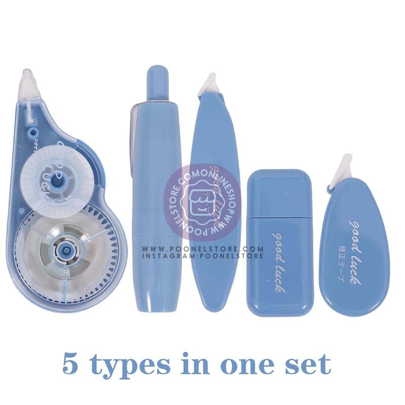 ست غلط گیرنواری پینترستی بسته 5 عددی کد 65999852 cute 5 pcs correction tape set cute design tippex pen large capacity smooth mute whiteout correction tape for home school office supplies