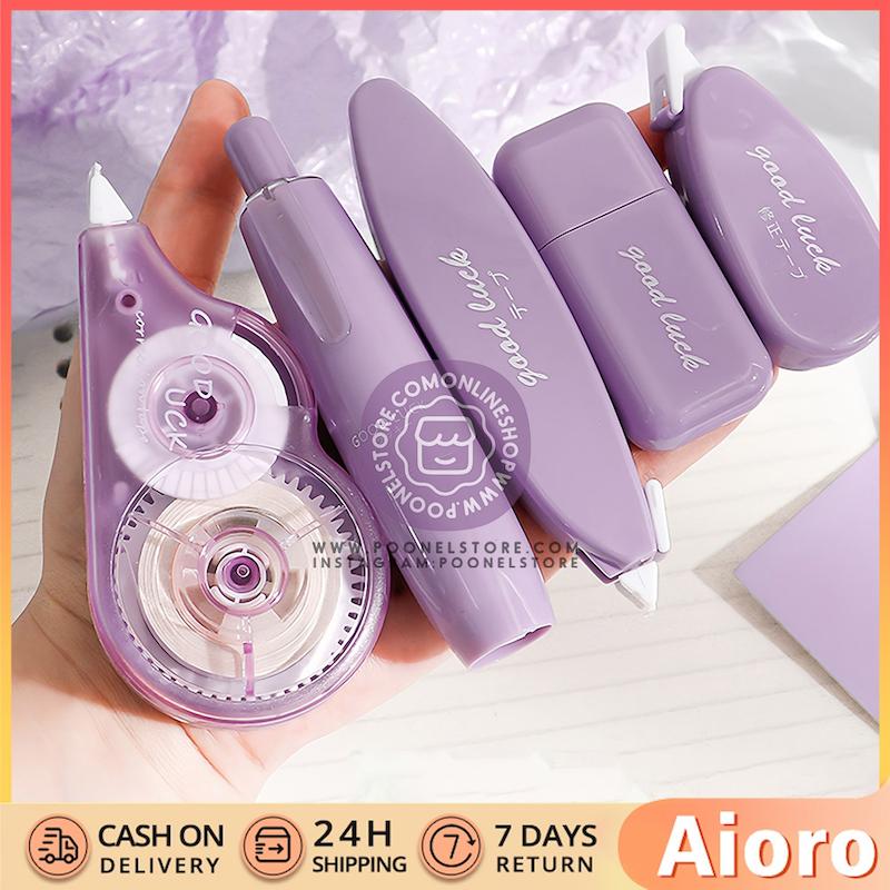 ست غلط گیرنواری پینترستی بسته 5 عددی کد 65999852 cute 5 pcs correction tape set cute design tippex pen large capacity smooth mute whiteout correction tape for home school office supplies