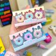 پاکن دونات 3 عددی فانتزی پینترستی مدل شیرینی‌ دوناتی خوشمزه کد 61548841 cute tochain eraser students kawaii donate eraser for kids poonelstore.com