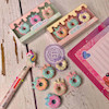 پاکن دونات 3 عددی فانتزی پینترستی مدل شیرینی‌ دوناتی خوشمزه کد 61548841 cute tochain eraser students kawaii donate eraser for kids poonelstore.com