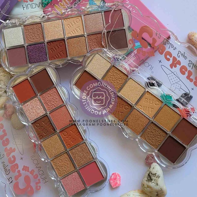 پالت سایه چشم 12 رنگ هدی موجی، پالت آرایشی هدی موجی 12 رنگ کد 64955021 hudamoji crackers cream 12 colors eye shadow item no es-730 poonelstore.com