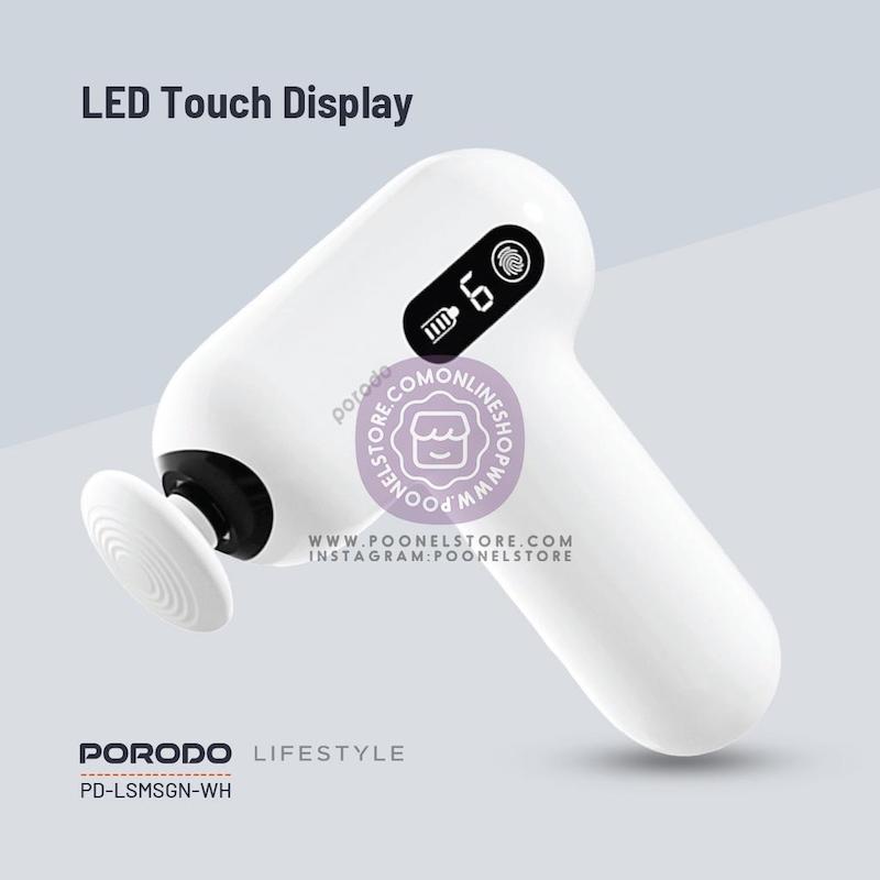 ماساژور تفنگی پرودو اورجینال، ماساژور الکترونیک شارژی پرودو مدل تفنگی، ماساژور برقی پرودو تفنگی کد 64139500 porodo lifestyle active precision massager poonelstore.com