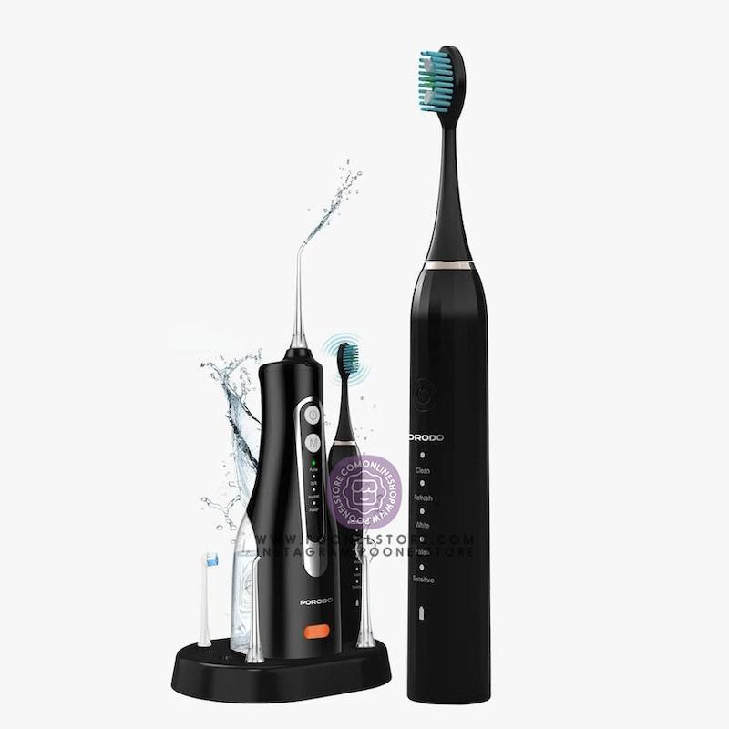 مسواک برقی و واتر جت پورودو، مسواک برقی پورودو به همراه دستگاه شست و شوی دهان porodo PDLSTC2254 lifestyle ultimate oral care duo electric toothbrush & water flosser combo