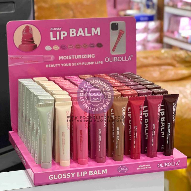 لیپ بالم اورجینال پمادی اولیبولا، لیپ گلاس بالم لب پمادی اولیبولا کد 79450021 olibolla glossy lip balm moisturizing poonelstore.com