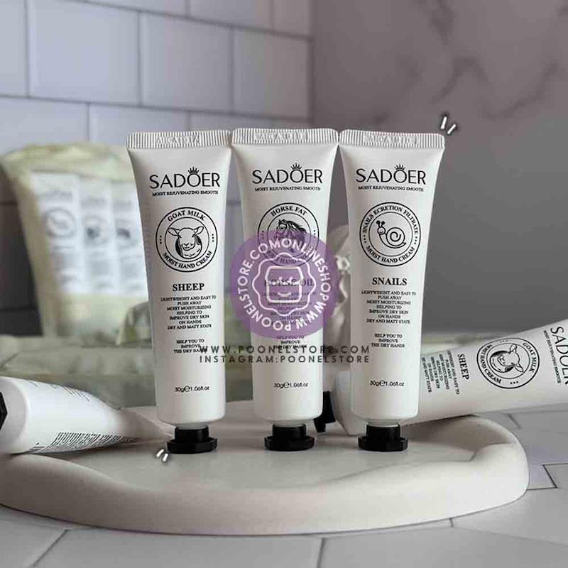 پکیج 5 عددی کرم مرطوب کننده دست سادور اورجینال مناسب خانم ها و آقایان کد 65230320 hand cream moisturizing hydrating hand cream for dry cracked Hands plant fragrance hand lotion stocking stuffers gift set 5pack mini hand care cream travel size for men and women
