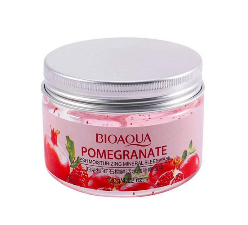 ماسک اوکاویب، ماسک صورت شب ضد پیری حاوی انار 120 میلی لیتر نسخه اورجینال به همراه ماسک میوه ای صورت OrGinal Red PomeGranate SleepinG Mask 120 ml Poonel Store Online ShoppinG Platform