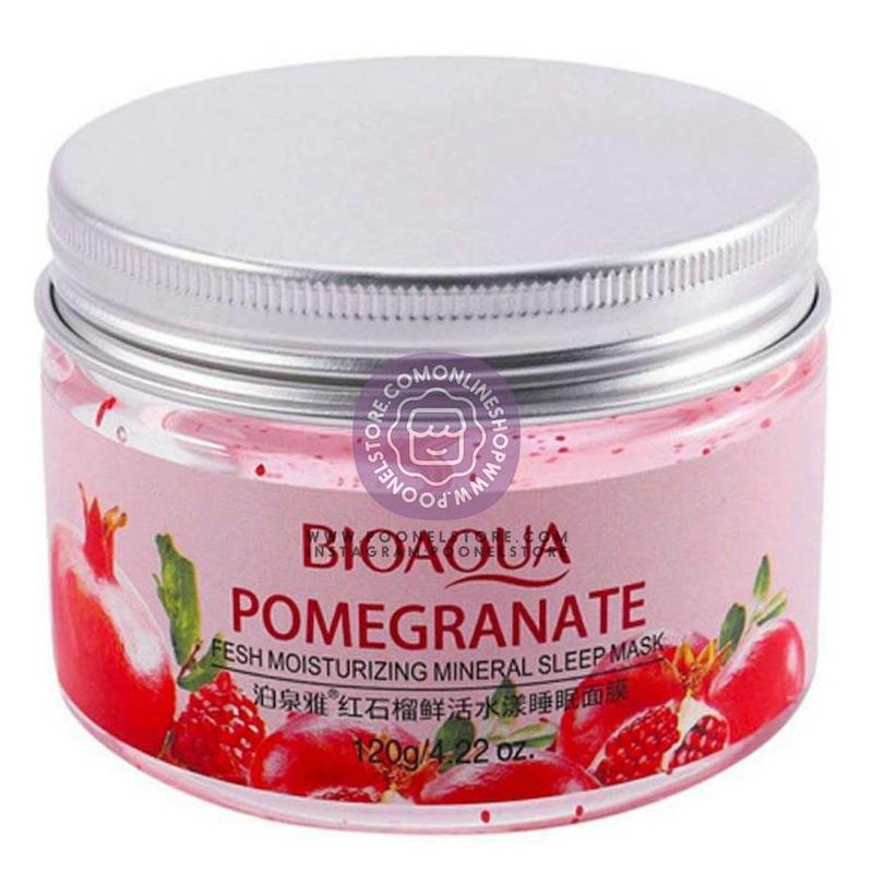 ماسک اوکاویب، ماسک صورت شب ضد پیری حاوی انار 120 میلی لیتر نسخه اورجینال به همراه ماسک میوه ای صورت OrGinal Red PomeGranate SleepinG Mask 120 ml Poonel Store Online ShoppinG Platform