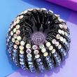 کلیپس مو جنریک فولدینگ نگین دار، کلیپس مو تاشو نگین دار وارداتی کد 66252360 Generic ponytail hairpin curling iron rhinestone bird's nest hairpin ball hair clutcher expandable ponytail holder bird's nest shaped hair clips claw clamp for girls and women