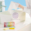 کپسول دستمال جادویی آنتی باکتریال towel، قرص دستمال کاربردی جادویی ضدباکتری و ضدقارچ نسخه وارداتی کد 94521021 compressed portable face towel tablet reusable washcloth wet and dry disposable wipes for baby dog camping travel hiking home beauty