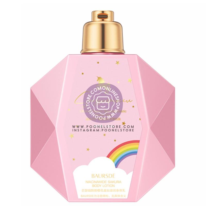 لوسیون بدن بارسد مدل ساکورا طرح یونیکورن، لوسیون بارسد مدل ساکورا طرح اسب تکشاخ OEM ODM Baursde Body Cream Beauty Nicotinamide Sakura FraGrance Deep NourishinG Skin Body Lotion