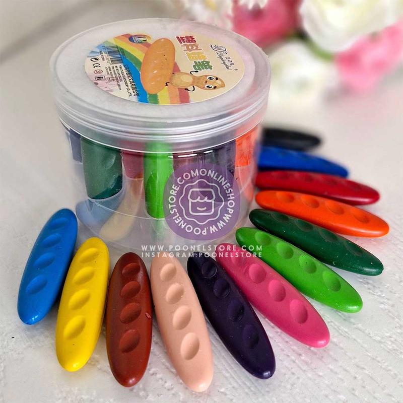 پاستیل روغنی جادویی مناسب نقاشی، مدادشمعی جادویی بسته 12 عددی کد 66257841 cute crayons stationery students pack of 12 suitable for students and children completely hygienic