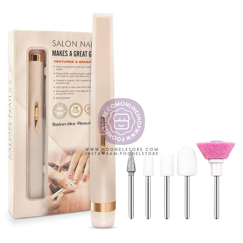 دستگاه پرتابل سوهان الکترونیک ناخن، سوهان برقی، پدیکور، مانیکور، پولیش ناخن کد 63635525 pnyxeass portable electric nail drill compact efile salon nails kit electronic nail file and full manicure and pedicure tool for home salon use