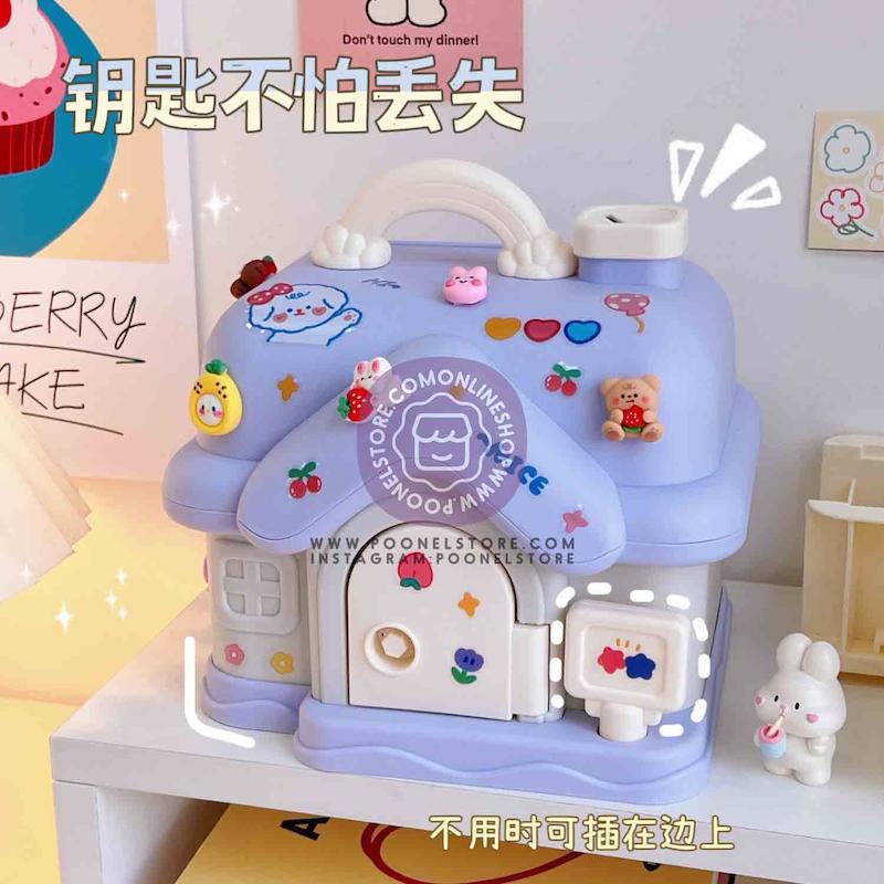 قلک پینترستی آموزش پس انداز، قلک فانتزی پاستیلی مناسب کودک کد 64084222 hokaichi creative small house children girls piggy bank poonelstore.com