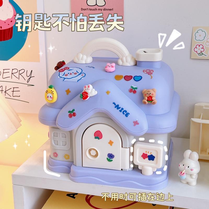 قلک پینترستی آموزش پس انداز، قلک فانتزی پاستیلی مناسب کودک کد 64084222 hokaichi creative small house children girls piggy bank poonelstore.com
