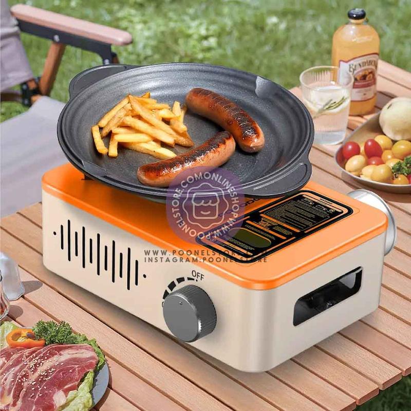 اجاق گاز قابل حمل کمپینگ پرودو 3200 وات، اجاق گاز پرتابل مسافرتی پرودو کد 78406602 porodo lifestyle portable outdoor stove poonelstore.com