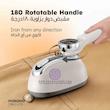 اتو بخار پرتابل پرودو قابلیت چرخش کد 80250698 porodo retro 1200W thermometer steam & heat iron 160 mL with rotating handle & glass tank
