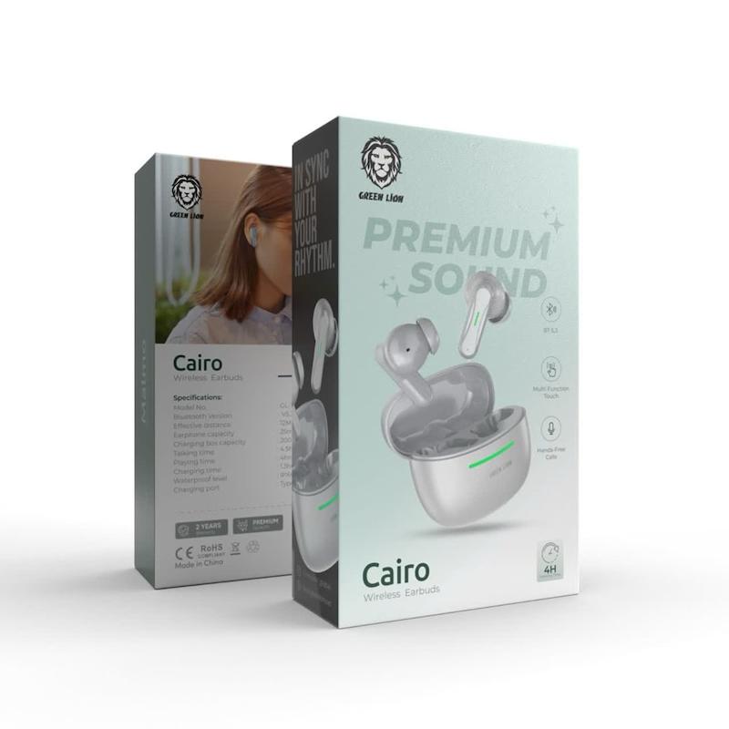 هندزفری وایرلس گرین لاین مدل کایرو، هدفون بلوتوثی کایرو گرین لاین کد 70588771 green lion cairo wireless earbuds hands free calls poonelstore.com