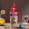 تراولماگ پینترستی تامبلر مدل اسنوپی ظرفیت 800 میلی لیتر بدنه ضد طعم و ضد بو کد Drink Water Bottle Cherry Snoopy Kids Thermal Stainless Steel Bottle